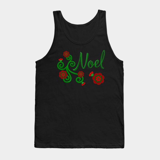 Noel Floral Christmas Art Tank Top by AlondraHanley